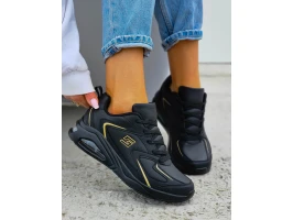 Czarne Buty  Sportowe Sneakersy Skehers Her