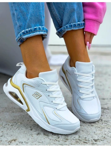 Białe Buty  Sportowe Sneakersy Skehers Her