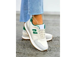 Beżowo-Zielone Buty Sportowe Damskie New Blanced NN