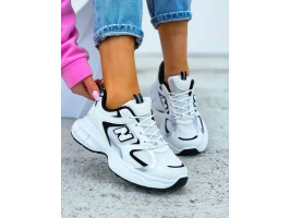 Białe Buty Sportowe Damskie Sneakersy Na Platformie NN