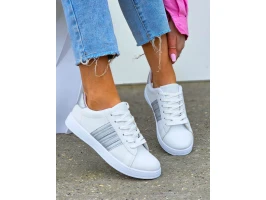 Adi Białe Trampki Buty Sportowe Ze Skóry
