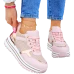 Buty Sportowe Na Platformie Sneakersy Prinss Pink