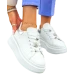 Białe Sneakersy Buty Sportowe Na Platformie Bee