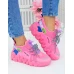 Różowe Buty Sportowe Na Platformie Fit Love