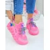 Różowe Buty Sportowe Na Platformie Fit Love
