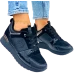 Czarne Klasyczne Buty Sportowe Elegance