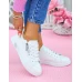 Białe Trampki Buty Sportowe Ze Skóry Evolutions