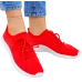 Lekkie Elastyczne Czerwone Buty Sportowe Trampki Sport