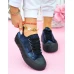 Modne Czarne Trampki Na Platformie Love Vanss
