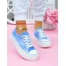 Modne Niebieskie Trampki Na Platformie Love Vanss