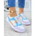 Białe Trampki Buty Sportowe Ze Skóry Nice Purple