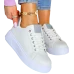 Białe Trampki Sneakersy Na Platformie Milagros