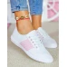 Białe Mięciutkie Trampki Ze Skóry Slim Fit Pink