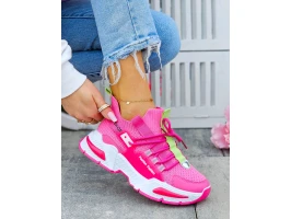 Różowe Sneakersy Na Platformie Buty Sportowe Balenciga
