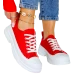 Czerwone Trampki Damskie Na Grubej Podeszwie Wranges