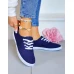Granatowe Trampki Tenisówki z Tkaniny Slim Navy
