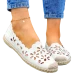Białe Ażurowe Espadryle Baleriny Na Lato Flowers