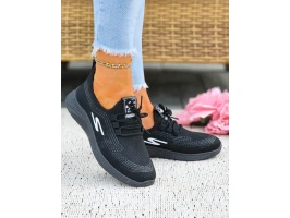 Czarne Elastyczne Adidasy Buty Sportowe Suprim