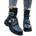 Czarne Botki Damskie Buty Zimowe Na Grubej Podeszwie Hornes