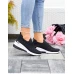 Czarne Buty Sportowe Damskie Sneakersy Elastyczne