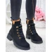 Botki Damskie Buty Zimowe Ocieplane Workery Zamszowe Suzan