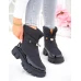 Czarne Buty Zimowe Ocieplane Śniegowce Z Futrem Best