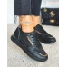 Czarne Buty Sportowe Sneakersy Blacked Shine