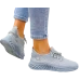 Szare Lekkie Buty Sportowe Fashion Fittness