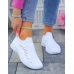 Białe Lekkie  Buty Sportowe Damskie Wsuwane Air