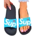 Lekkie Gumowe Klapki Damskie Levs Blue
