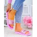 Lekkie Piankowe Klapki Damskie Cekinowe Pink