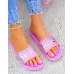 Lekkie Piankowe Klapki Damskie Cekinowe Pink