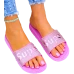 Lekkie Piankowe Klapki Damskie Cekinowe Pink