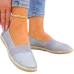Szare Espadryle Na Plecionej Podeszwie Z Gumką