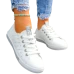Białe Trampki Tenisówki Buty Sportowe Skóra Fit