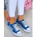 Jeansowe Trampki Tenisówki Buty Damskie Blue