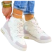 Białe Sneakersy Buty Sportowe Na Koturnie Sally