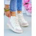 Białe Sneakersy Buty Sportowe Na Koturnie Sally