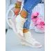 Białe Sneakersy Buty Sportowe Na Koturnie Sally