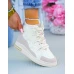 Białe Sneakersy Buty Sportowe Na Koturnie Sally