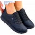 Czarne Buty Sportowe Damskie Sneakersy Klasyczne
