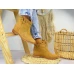 Botki Damskie Ukryty Koturn Camel